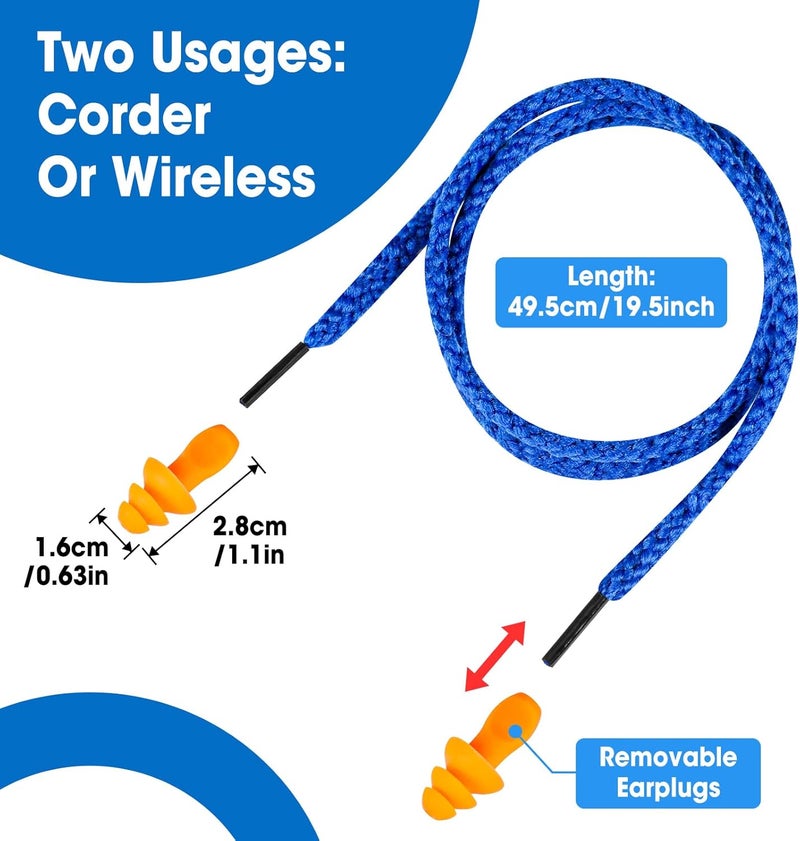 AZEN 110 Pairs Silicone Ear Plugs, Reusable Earplugs for Noise Reduction, 25dB NRR Corded Ear Plug for Sleeping Noise Cancelling, Ear Plug with String Individual Packing - Image 4